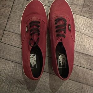 Vans Men's Burgundy Canvas Sneakers